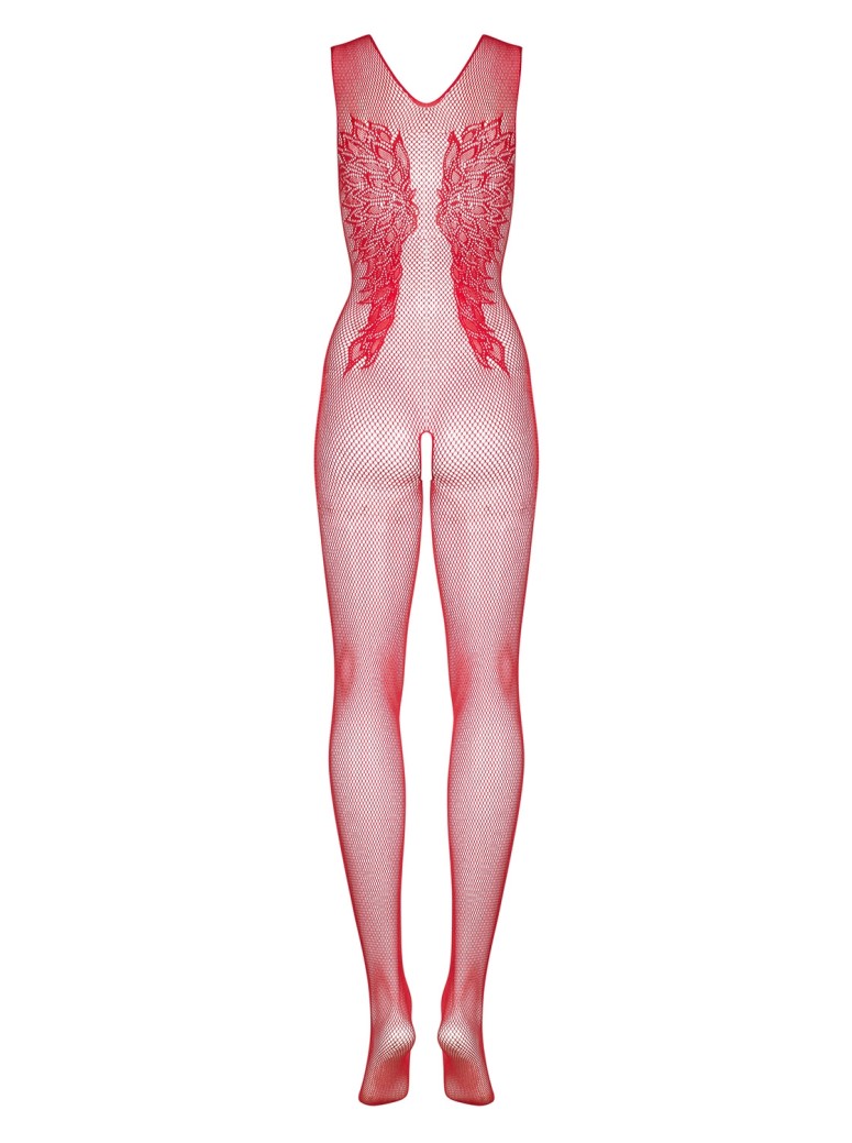 Obsessive Lingerie sexy bodystocking rossa aperta N112