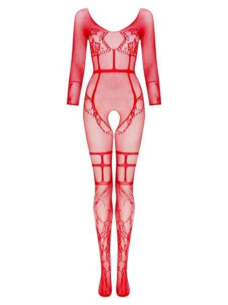 Beauty Night Lingerie sexy bodystocking rossa aperta Lorna Beauty Night Lingerie sexy bodystocking rossa aperta Lorna