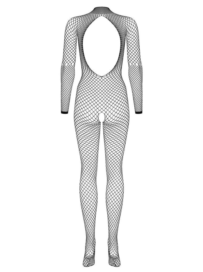 Obsessive Lingerie bodystocking a maniche lunghe aperta N121