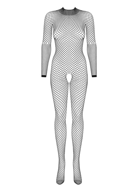 Obsessive Lingerie bodystocking a maniche lunghe aperta N121