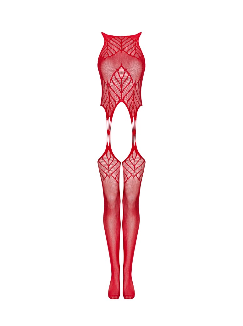 Obsessive Lingerie sexy bodystocking rossa aperta N122
