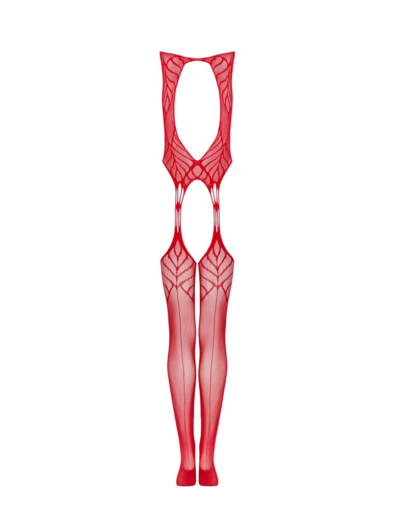 Obsessive Lingerie sexy bodystocking rossa aperta N122