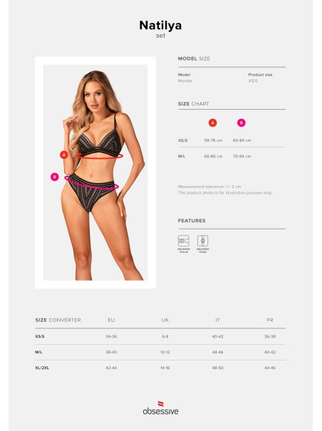 Obsessive Lingerie sexy completino con effetto cut-out Natilya