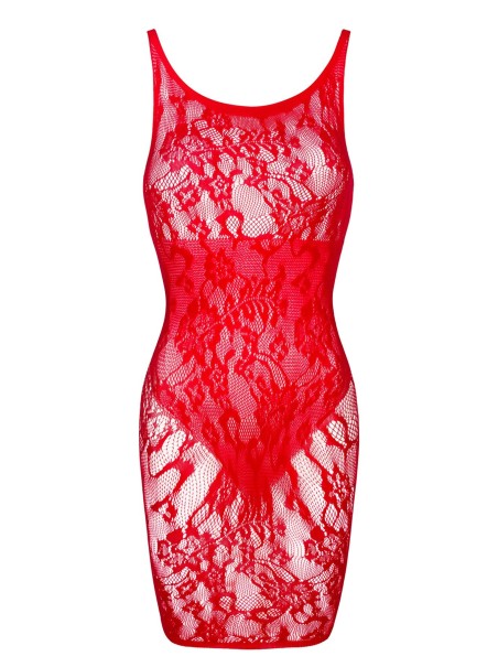 Beauty Night Lingerie sensuale abitino in microrete rossa Donna
