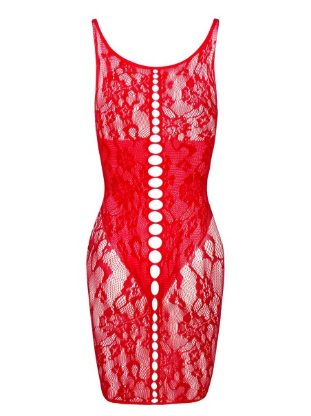 Beauty Night Lingerie sensuale abitino in microrete rossa Donna