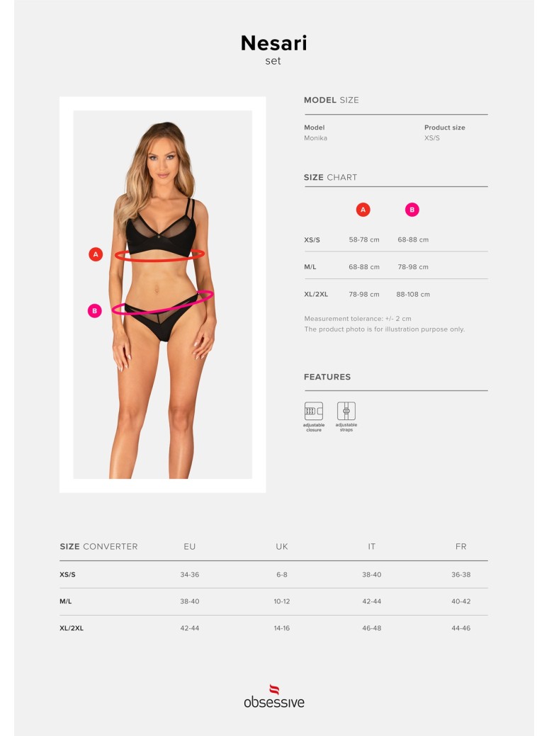 Obsessive Lingerie sexy completino intimo collezione Nesari