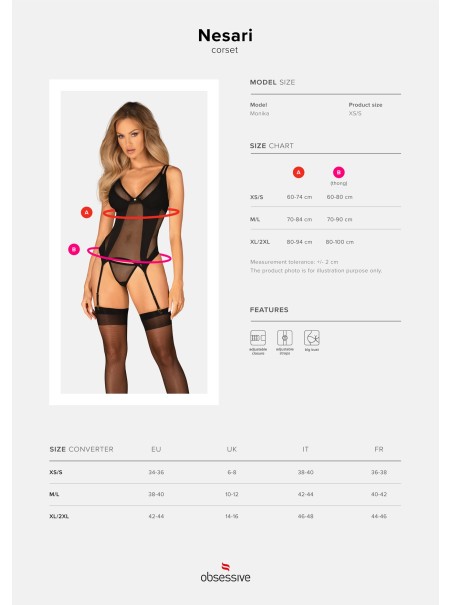 Obsessive Lingerie sexy corsetto con perizoma collezione Nesari Obsessive Lingerie sexy corsetto con perizoma collezione Nesari