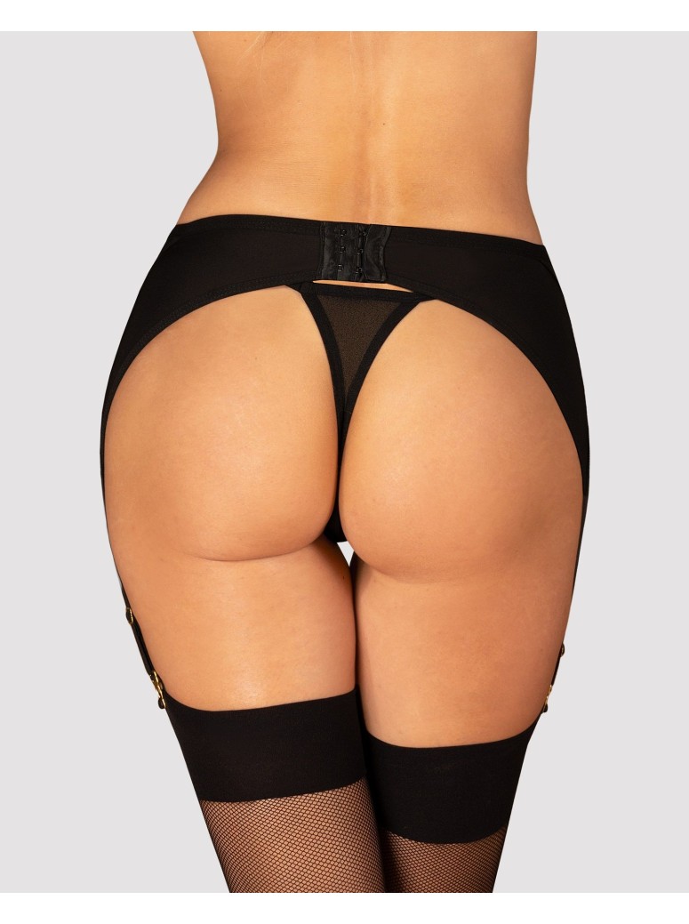 Obsessive reggicalze con con inserti in microrete trasparente Nesari