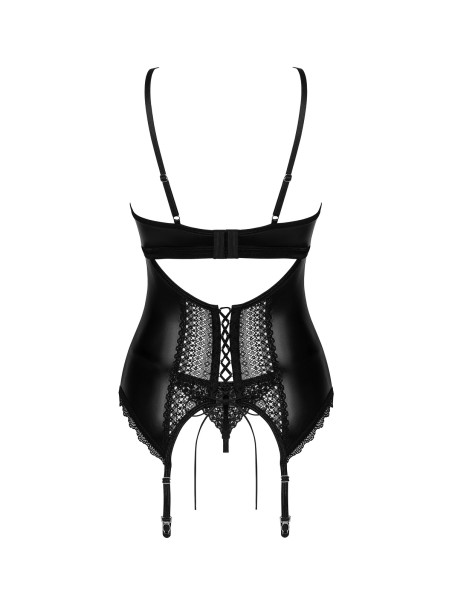 Obsessive Lingerie sexy corsetto wetlook con perizoma Norides