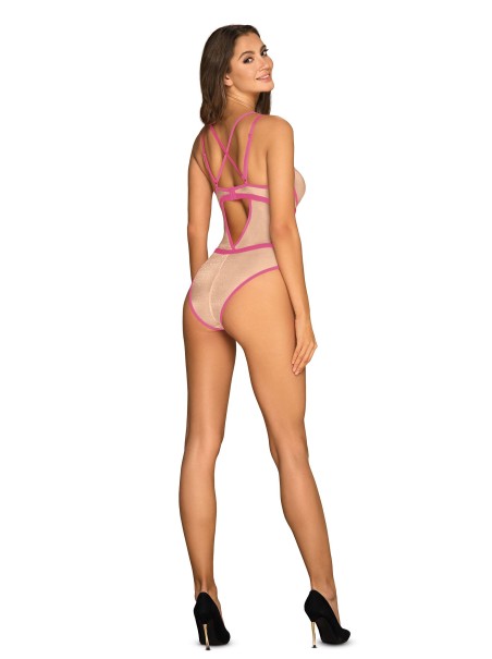 Obsessive Lingerie body nude e neon pink Nudelia