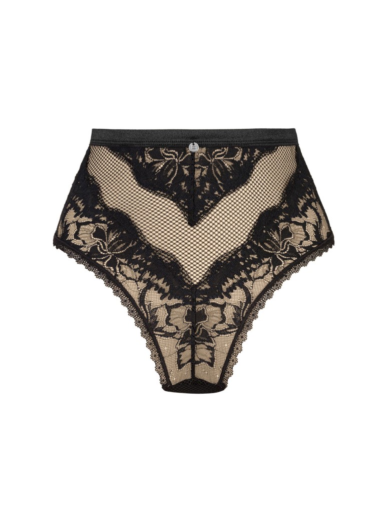 Obsessive Lingerie mutandine a vita alta in pizzo nero Olvidia
