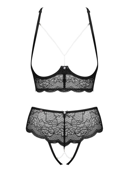 Obsessive Lingerie completino intimo aperto con perle Pearlove