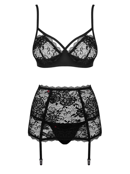 Obsessive Lingerie completino intimo con reggicalze Peonesia