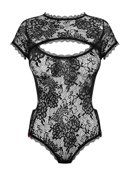 Obsessive Lingerie sexy body in pizzo nero Peonesia