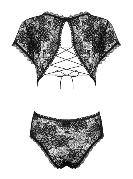 Obsessive Lingerie sexy body in pizzo nero Peonesia