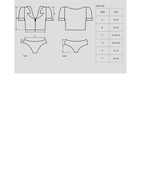 Obsessive Lingerie costume da poliziotta in 6 pezzi Obsessive Lingerie costume da poliziotta in 6 pezzi
