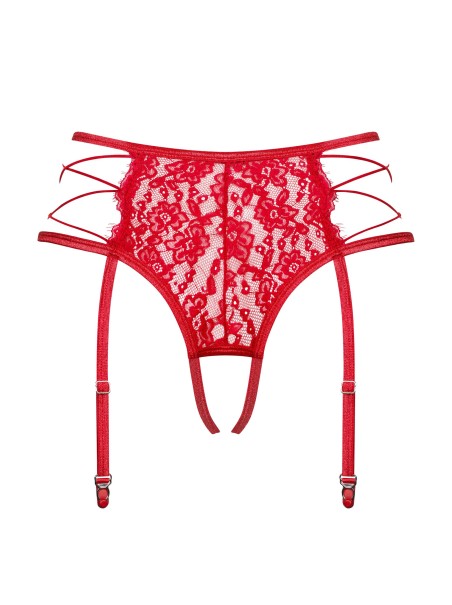 Obsessive Lingerie reggicalze aperto in pizzo rosso Rediosa Obsessive Lingerie reggicalze aperto in pizzo rosso Rediosa