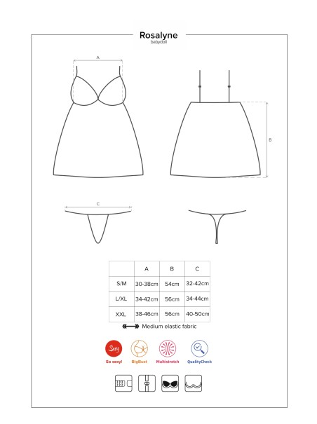Obsessive Lingerie babydoll e perizoma Rosalyne Obsessive Lingerie babydoll e perizoma Rosalyne