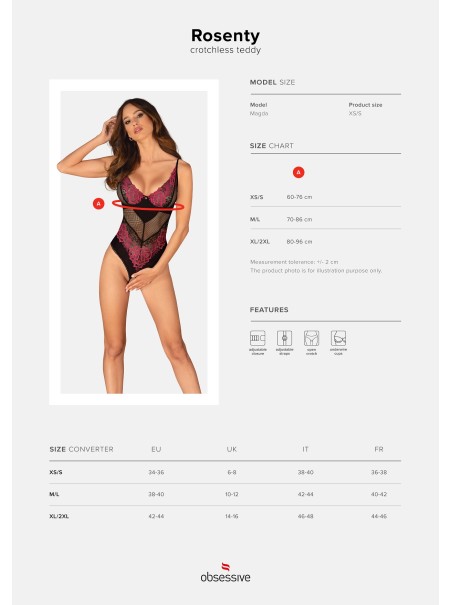 Obsessive Lingerie sexy body aperto Rosenty Obsessive Lingerie sexy body aperto Rosenty