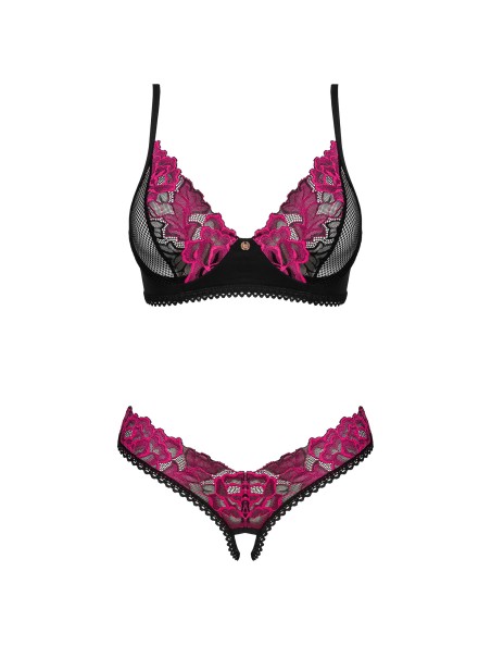 Obsessive Lingerie sexy completino due pezzi aperto Rosenty