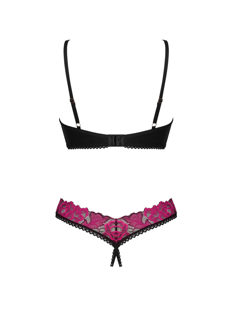 Obsessive Lingerie sexy completino due pezzi aperto Rosenty