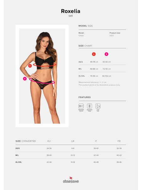 Obsessive Lingerie completino con bralette e perizoma Roxelia