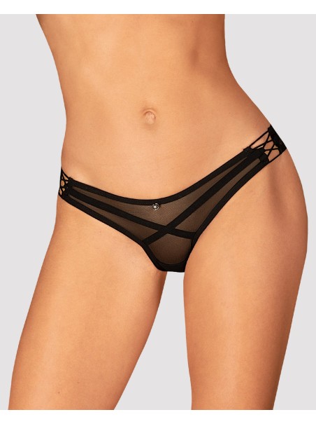 Obsessive Lingerie sexy perizoma in tulle con righe opache Roxelia