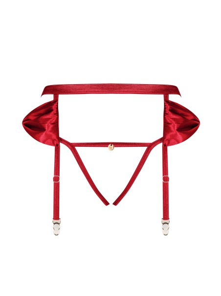 Obsessive Lingerie sexy reggicalze con perizoma in raso rosso Rubinesa Obsessive Lingerie sexy reggicalze con perizoma in raso rosso Rubinesa