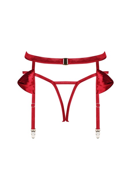 Obsessive Lingerie sexy reggicalze con perizoma in raso rosso Rubinesa Obsessive Lingerie sexy reggicalze con perizoma in raso rosso Rubinesa