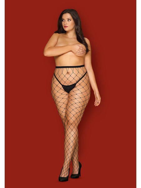 Obsessive Lingerie collant neri a rete larga S812 Obsessive Lingerie collant neri a rete larga S812
