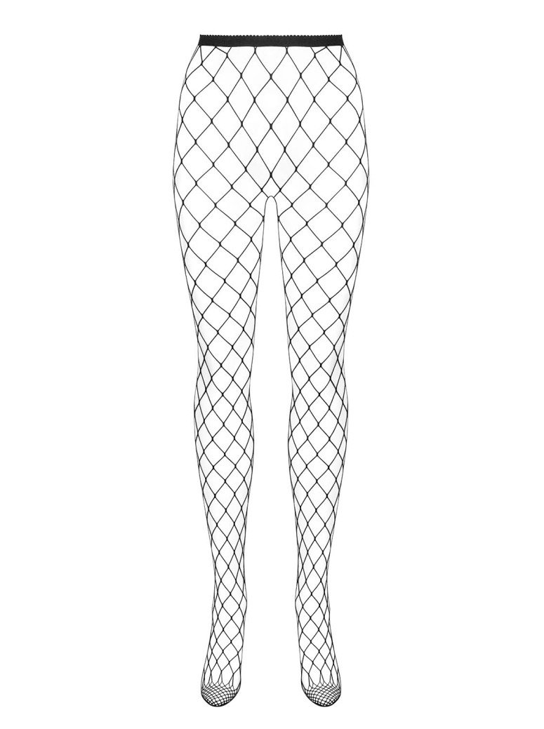 Obsessive Lingerie collant neri a rete larga S812