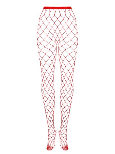 Obsessive Lingerie collant rossi a rete larga S812 Obsessive Lingerie collant rossi a rete larga S812