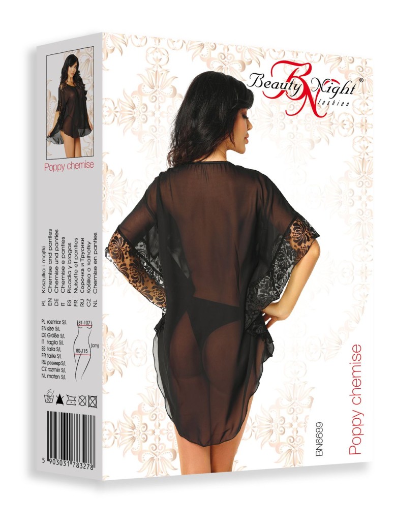 Beauty Night Lingerie sexy chemise con mutandine Poppy