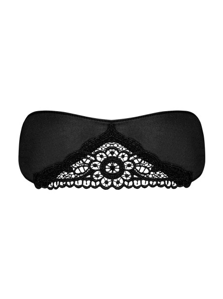 Obsessive Lingerie maschera in raso nera Satinia
