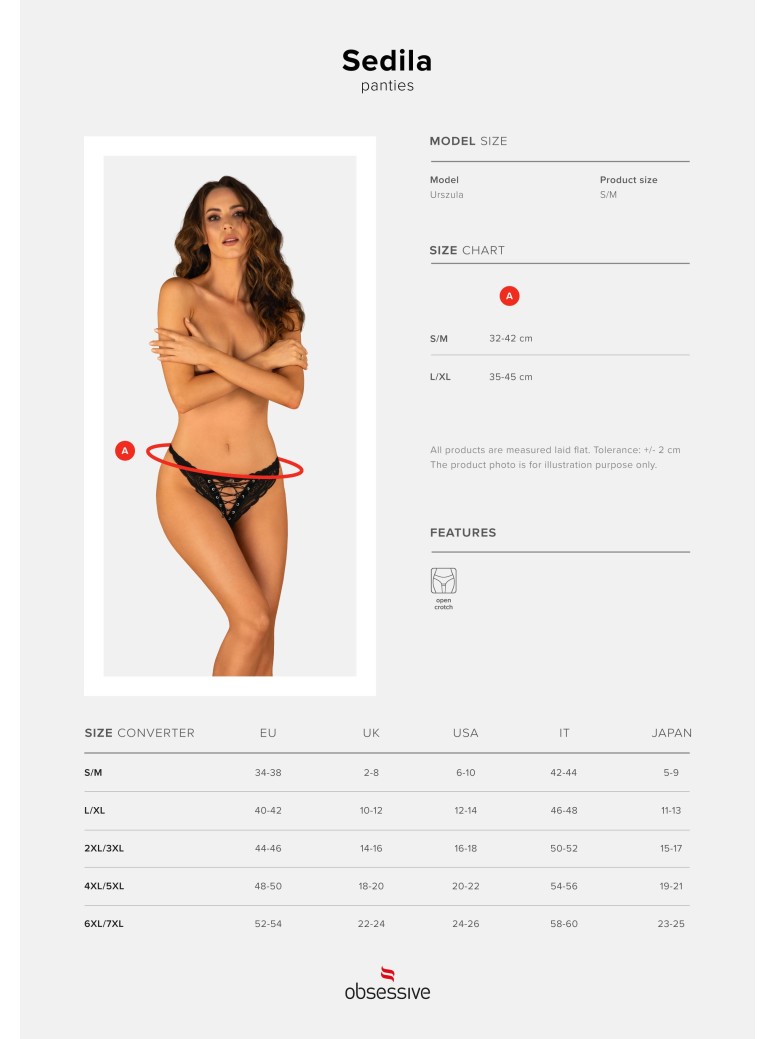 Obsessive Lingerie Sedila sexy mutandine aperte