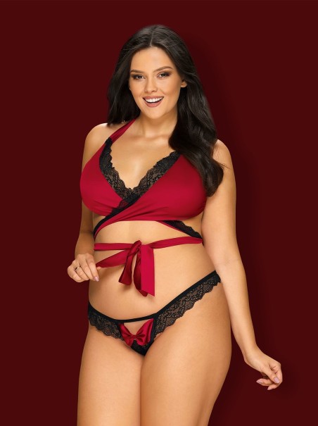 Obsessive Lingerie completo intimo due pezzi rosso Sensuelia