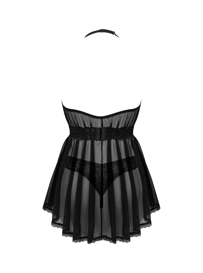 Obsessive Lingerie sexy babydoll trasparente con perizoma Serafia