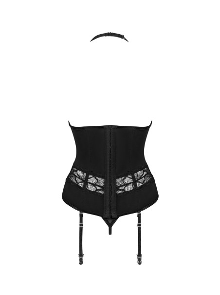 Obsessive Lingerie sexy corsetto trasparente con perizoma Serafia