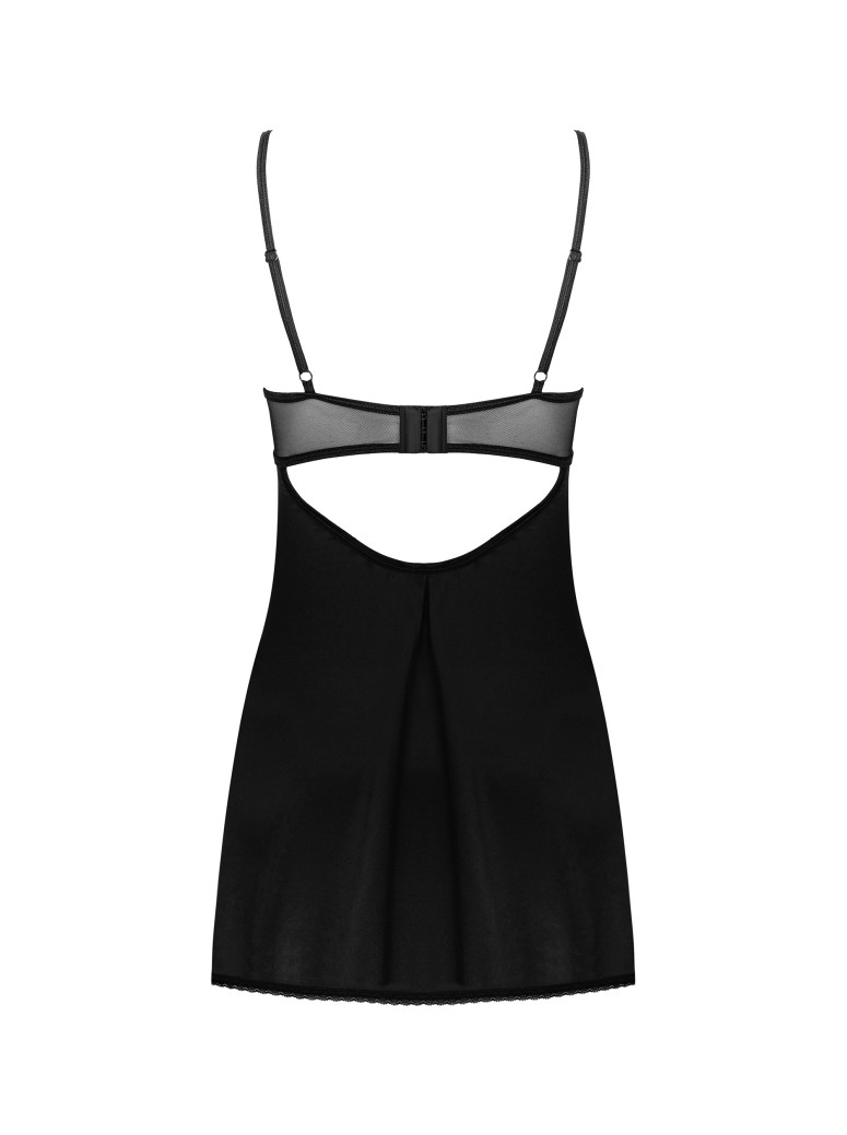 Obsessive Lingerie chemise in raso e pizzo con perizoma Serena Love