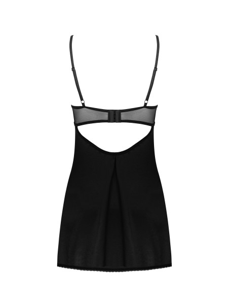Obsessive Lingerie chemise in raso e pizzo con perizoma Serena Love