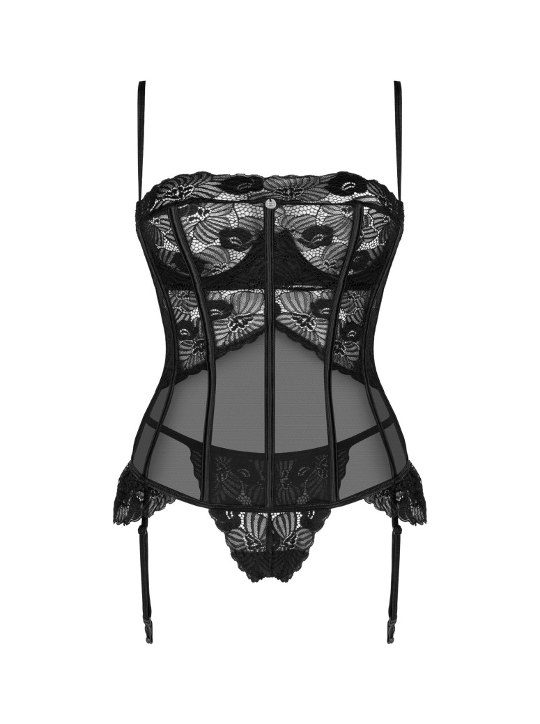 Obsessive sexy corsetto con stecche verticali e perizoma Serena Love