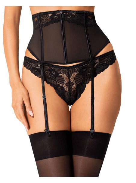 Obsessive sexy reggicalze in tulle e pizzo con stecche verticali Serena Obsessive sexy reggicalze in tulle e pizzo con stecche verticali Serena