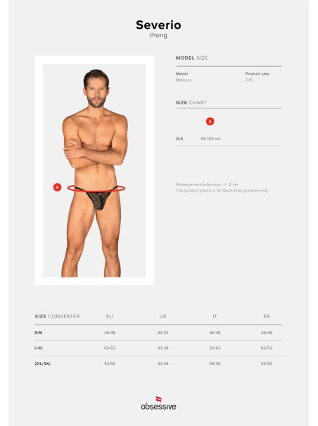 Obsessive Lingerie perizoma da uomo Severio