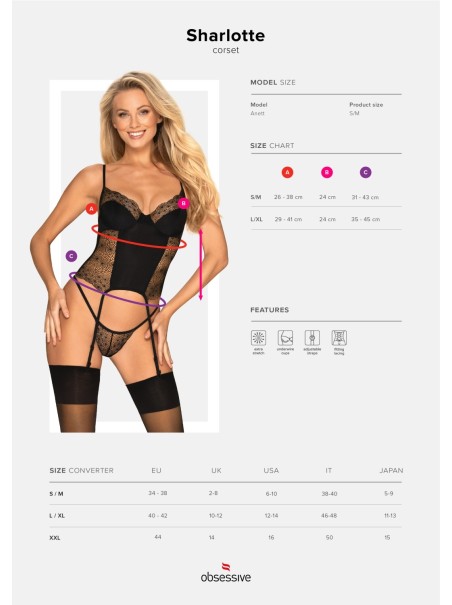 Obsessive Lingerie corsetto con perizoma Sharlotte Obsessive Lingerie corsetto con perizoma Sharlotte