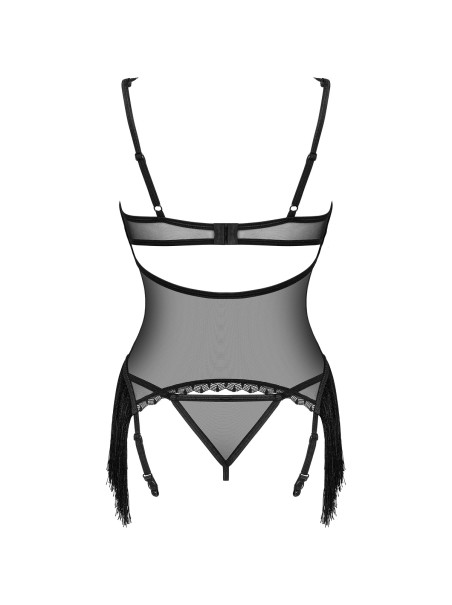 Obsessive Lingerie sexy corsetto con frange e perizoma coordinato Obsessive Lingerie sexy corsetto con frange e perizoma coordinato