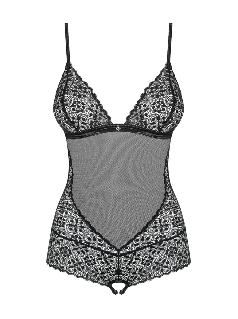 Obsessive Lingerie Shibu body in pizzo aperto all inguine