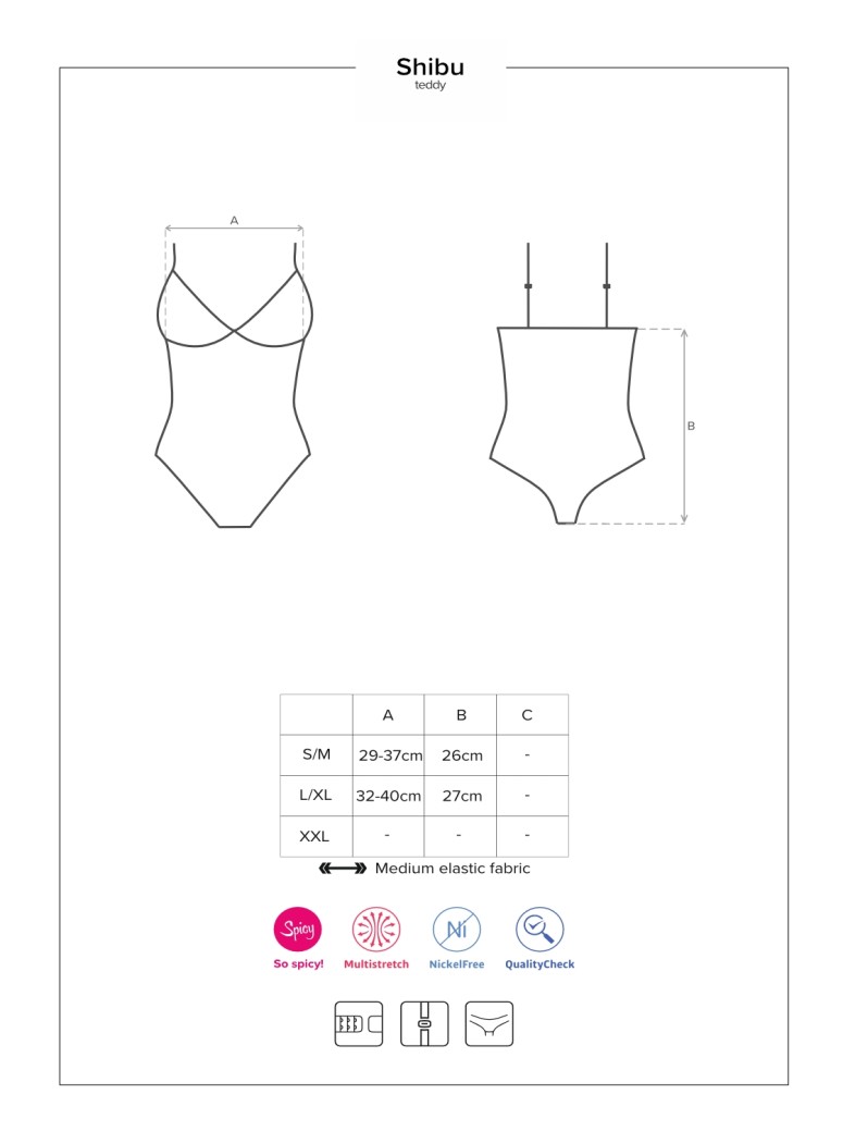 Obsessive Lingerie Shibu body in pizzo aperto all inguine