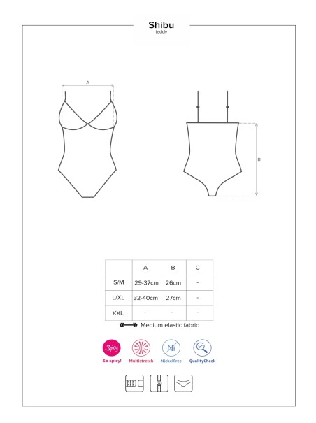 Obsessive Lingerie Shibu body in pizzo aperto all inguine