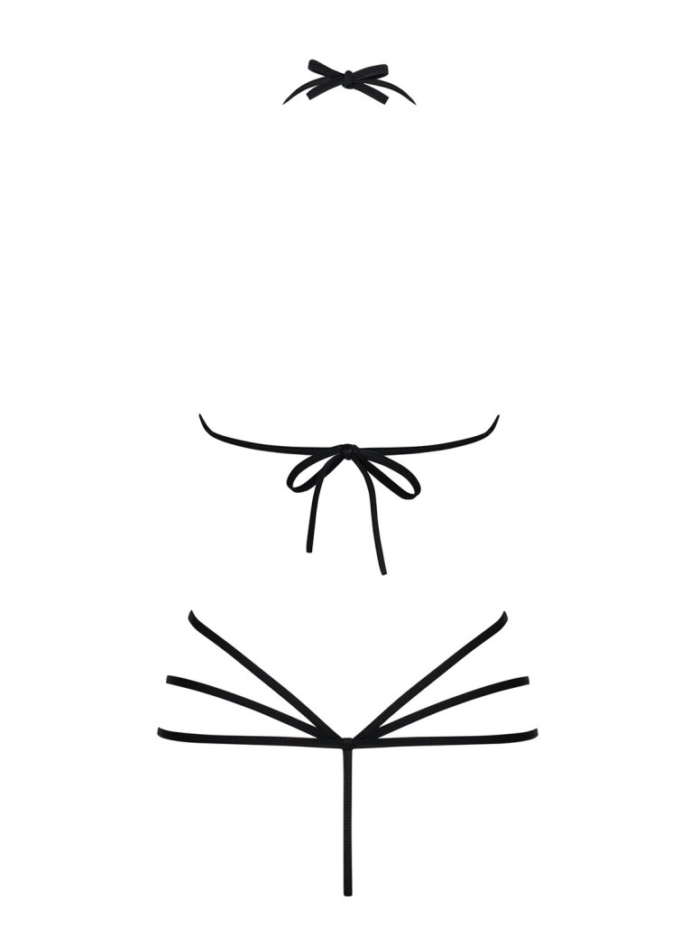 Obsessive Lingerie Essenziale body nero elasticizzato