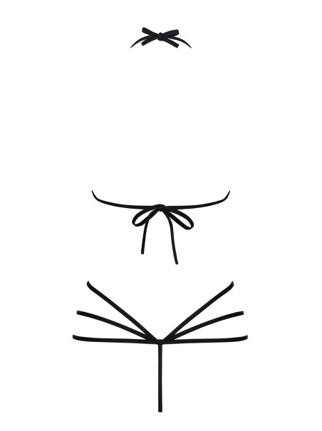 Obsessive Lingerie Essenziale body nero elasticizzato